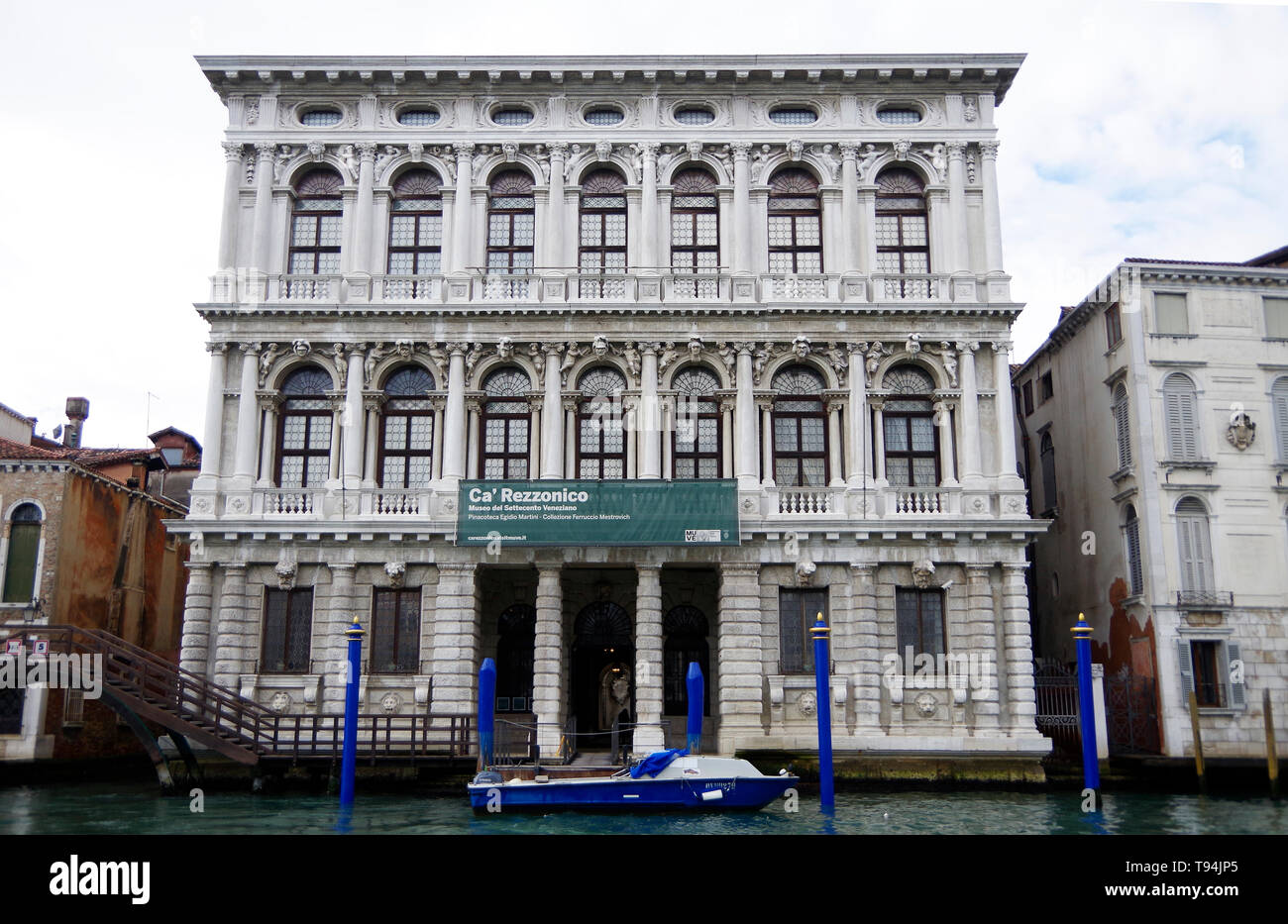 The Ca’ Rezzonica, one of the largest Venetian palazzi, a Venetian Baroque masterpiece designed by  Baldassare Longhena, which took101 years to build Stock Photo