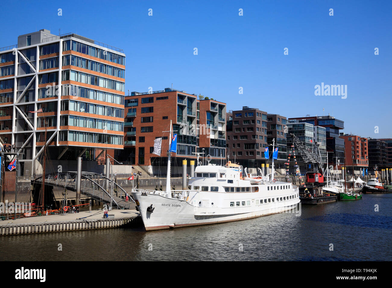 Sandtorharbour, histoprical ships, Hamburg, Germany, Europe Stock Photo