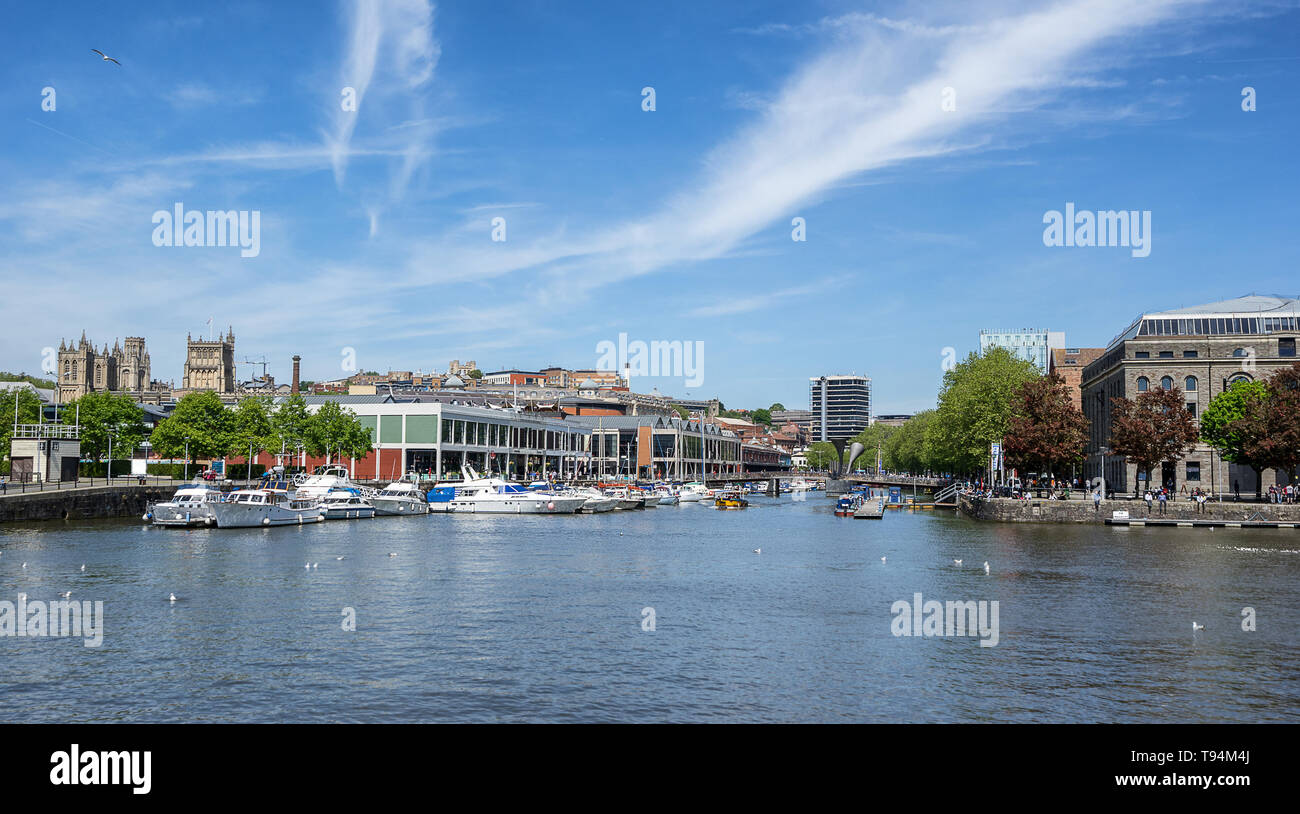 Bordeaux Quay on the floating harbour in Bristol Stock Photo
