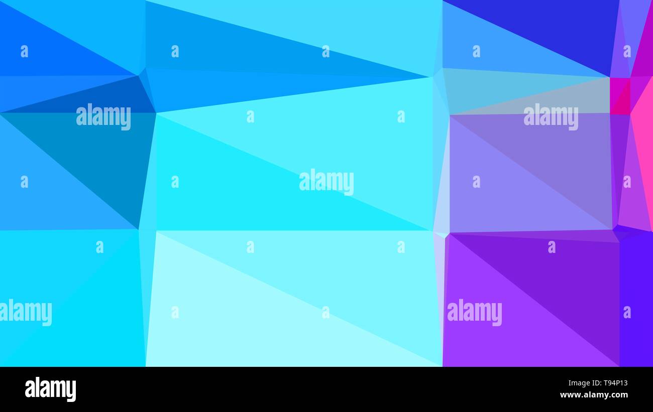 Geometric Deep Sky Blue Blue Violet And Baby Blue Color