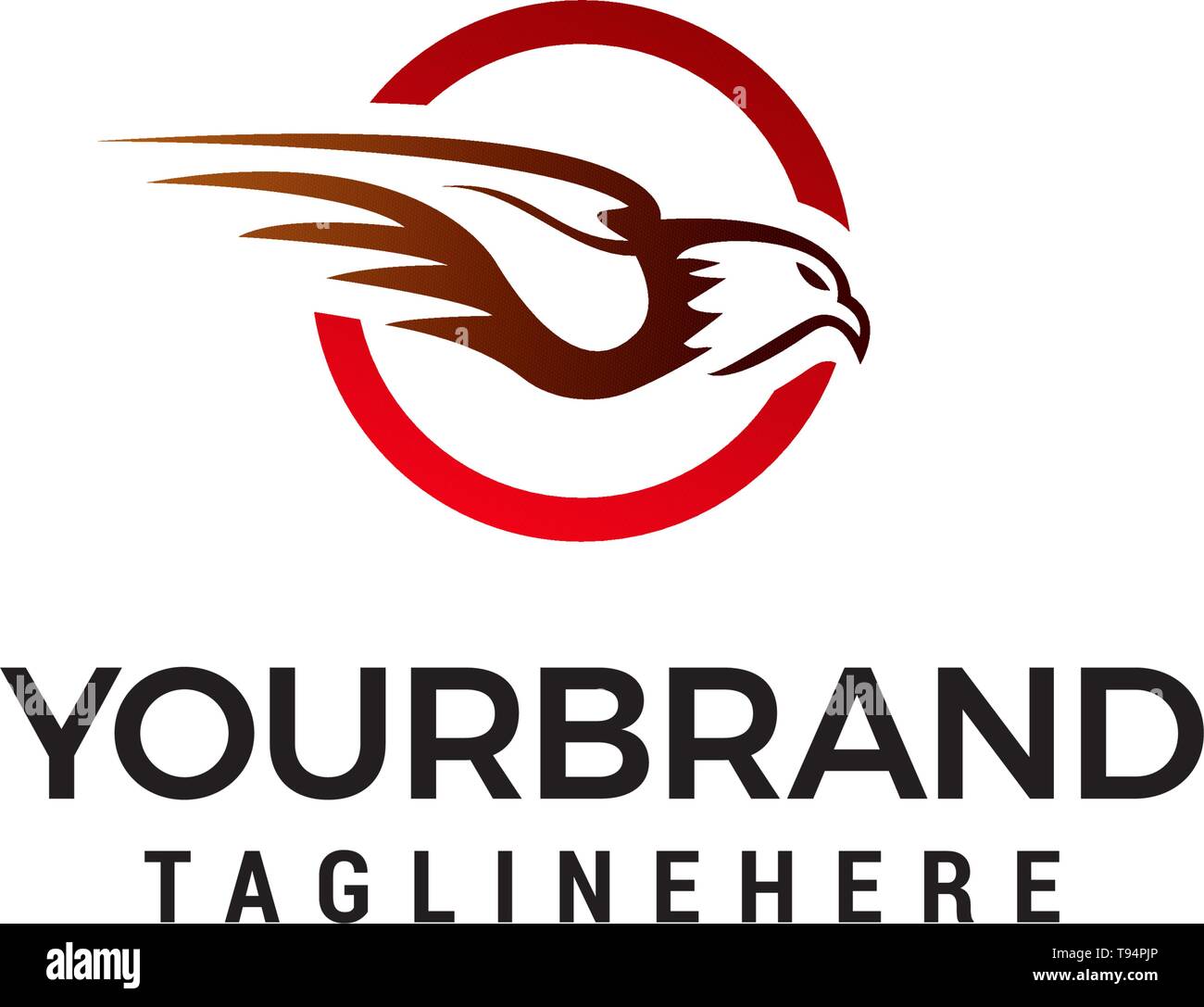 eagle circle logo design concept template vector Stock Vector Image ...