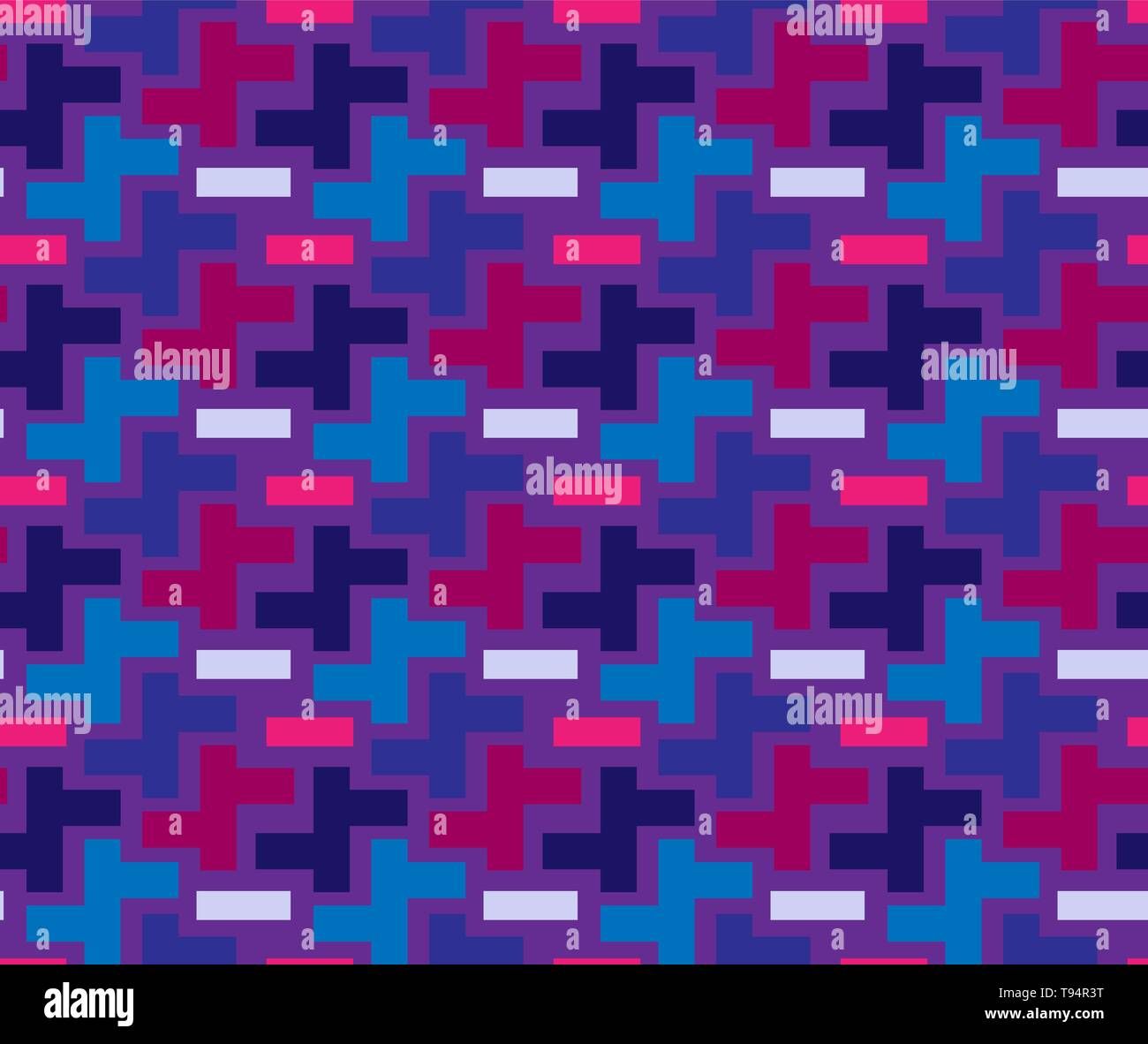 Seamless repeating pattern of colored abstract crosses Stock Vector ...