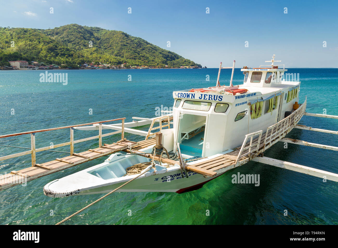 A boat in the sea near Anilao, Batangas Stock Photo Alamy