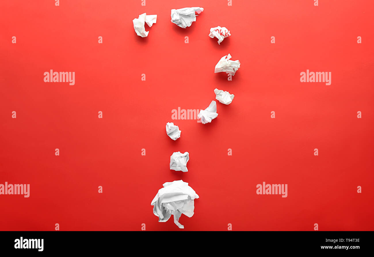 Question mark made of crumpled paper on color background Stock Photo ...