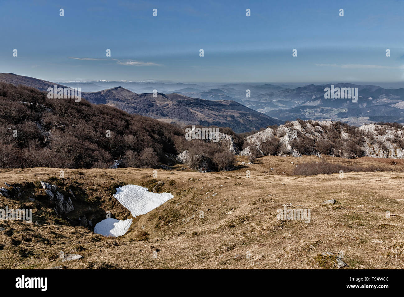 landscape in the mounts of bizkaia Stock Photo