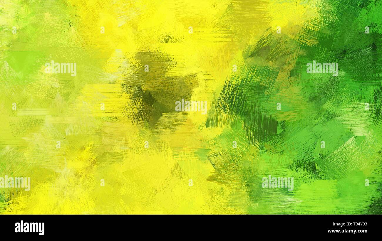 broad brush strokes background with green yellow, forest green and