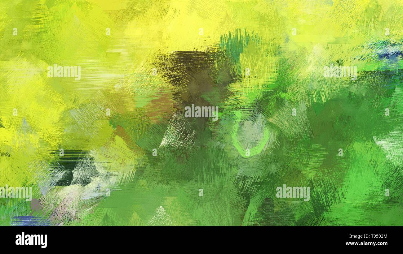 Moderate Green Yellow Green And Dark Olive Green Color Painted Vintage Background Brush Strokes Illustration Can Be Used For Wallpaper Cards Poste Stock Photo Alamy