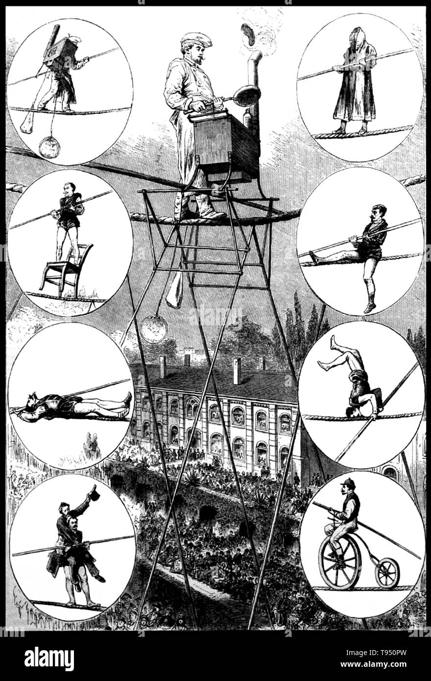 Charles blondin tightrope Black and White Stock Photos & Images Alamy