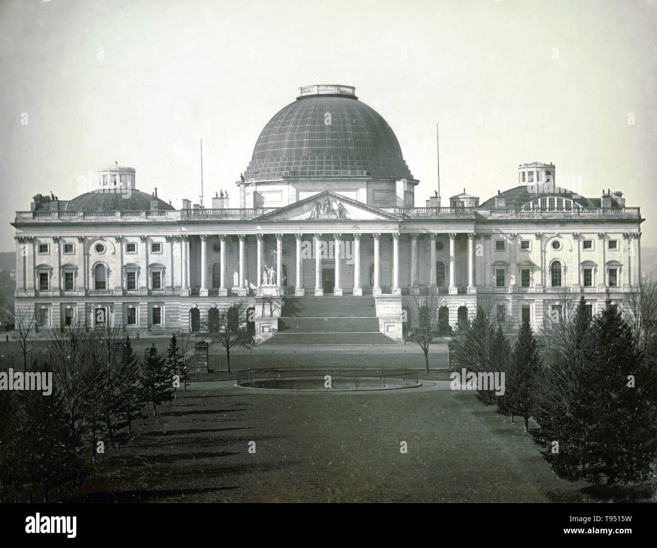 United States Capitol, Washington, D.C., 1846. East front elevation. Daguerreotype by John Plumbe (1809-1857). Stock Photo