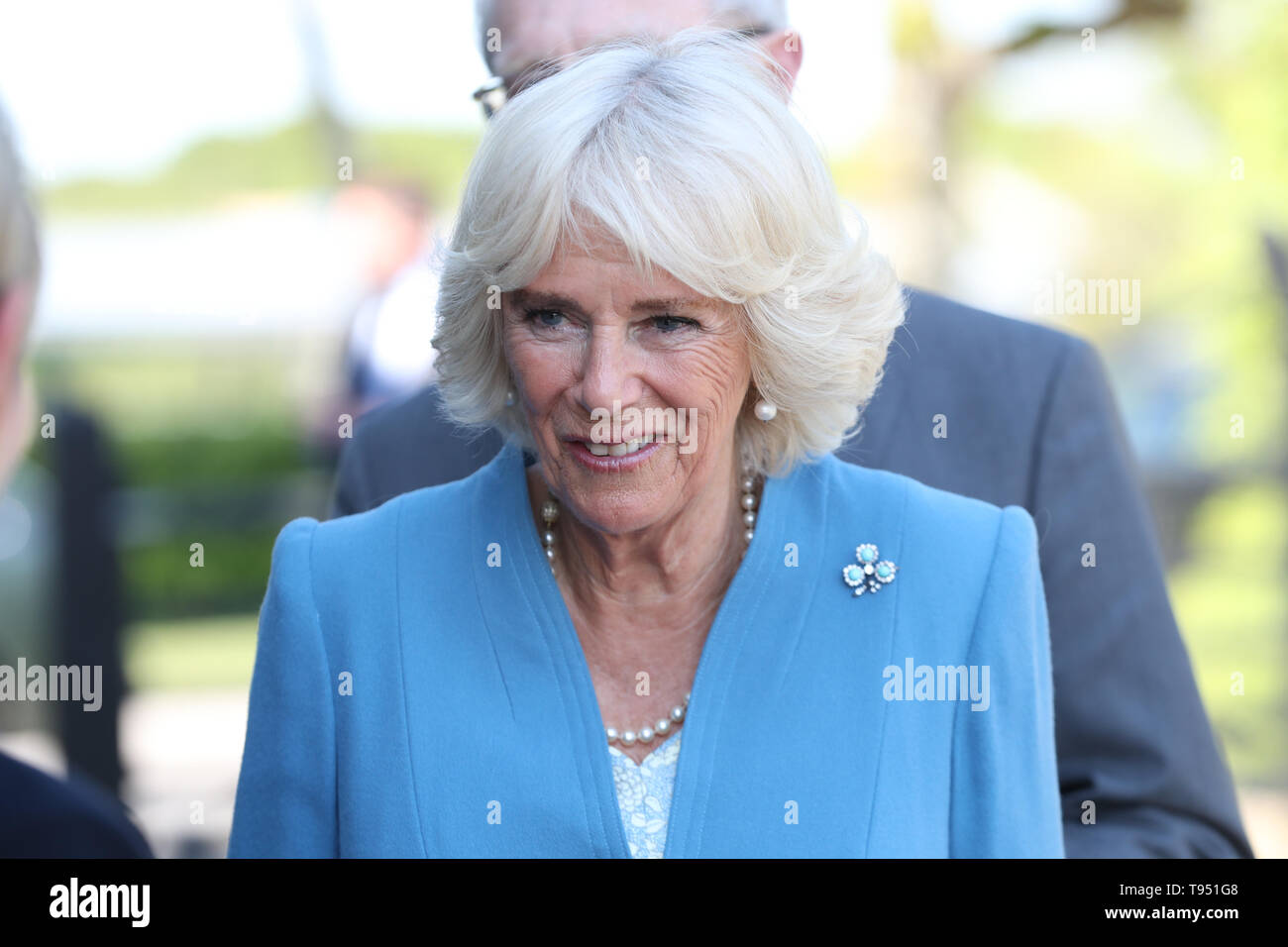 The Duchess of Cornwall, President of Wine GB, during a visit to award winning Ridgeview Wine Estate, a family-run sparkling wine business in Ditchling Commom, East Sussex. Stock Photo