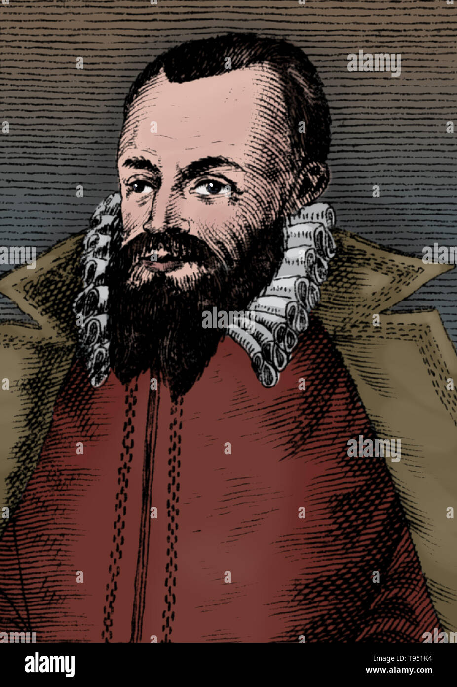 Michael Maestlin (September 30, 1550 - October 20, 1631) was a German astronomer and mathematician. He studied theology, mathematics, and astronomy/astrology and graduated as Magister in 1571. In 1576 he became a Lutheran deacon. In 1580 he became a Professor of mathematics, first at the University of Heidelberg, then at the University of Tubingen were he taught for 47 years. Among his students was Johannes Kepler. Stock Photo