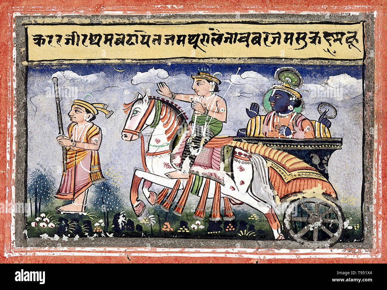 Krishna Riding In A Chariot Going To Mathura Krishna Is The God Of Compassion Tenderness And Love In Hinduism He Is One Of The Most Widely Revered And Popular Indian Divinities Worshipped
