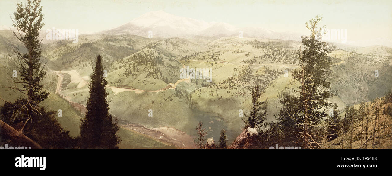 Marshall Pass, Colorado. William Henry Jackson (American, 1843 - 1942); Colorado, United States; 1899. Photochrom print. Stock Photo