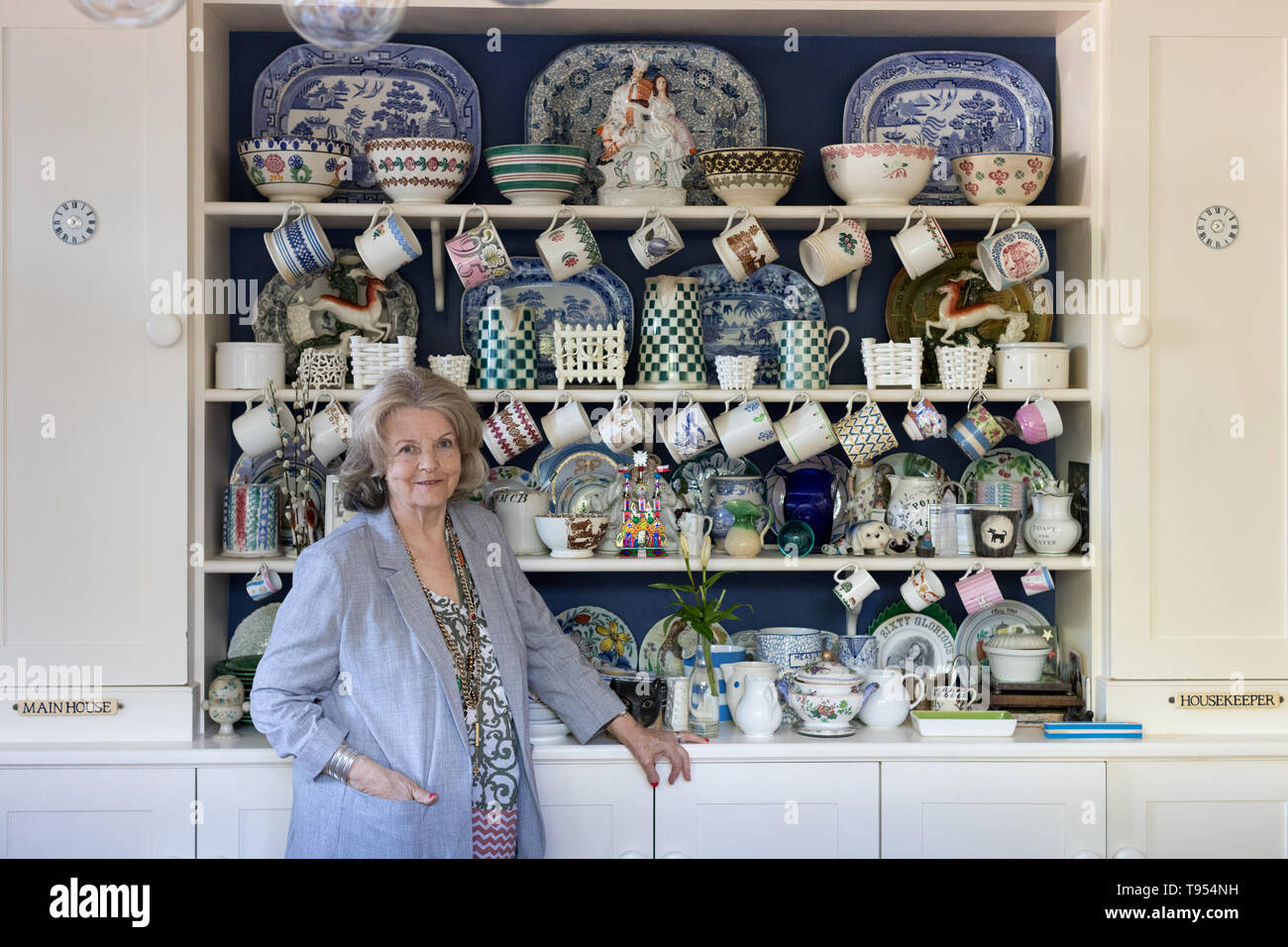 Polly Devlin, Author at home in London Stock Photo Alamy