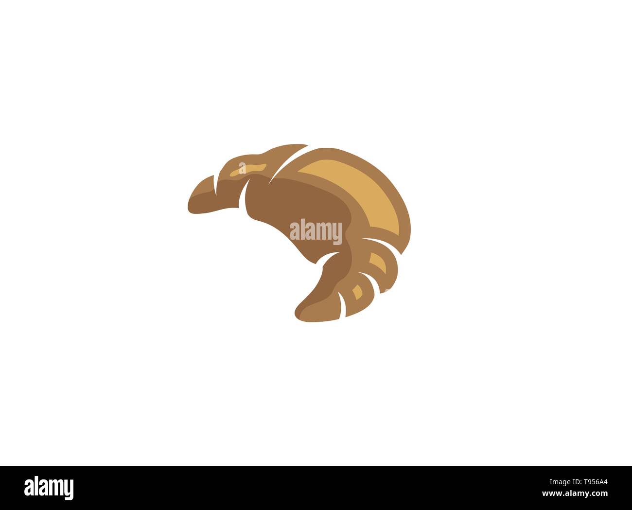 Crescent a croissant bread for logo design Stock Vector