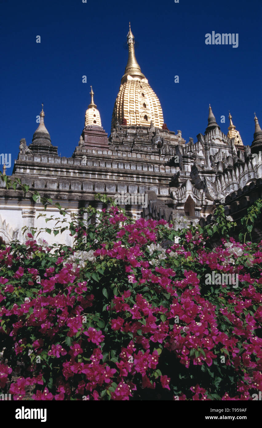Myanmar. Bagan. Ananda Temple. Circa 1105 AD. Stock Photo