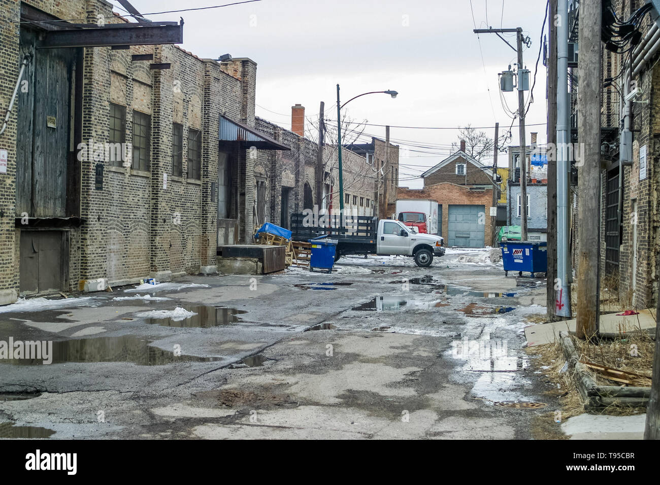 Industrial scene in the West Town neighborhood Stock Photo Alamy