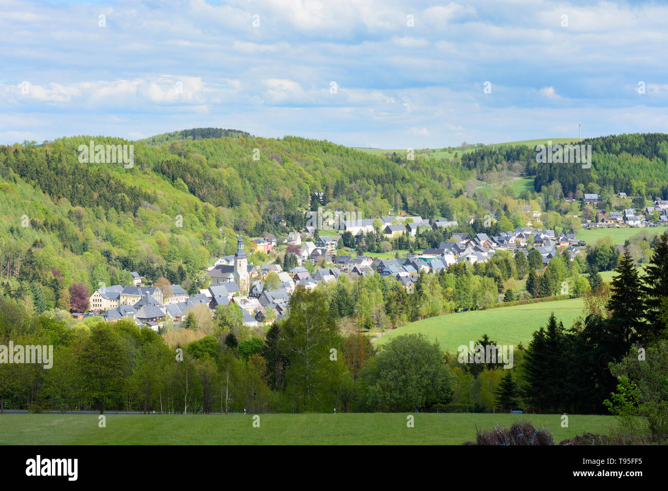 Altenberg View To Geising In Erzgebirge Ore Mountains Sachsen Saxony Germany Stock Photo Alamy
