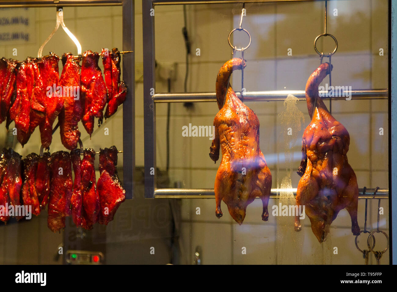 Showcase with roast duck,Chinese food, Perth, Australia Stock Photo  Alamy