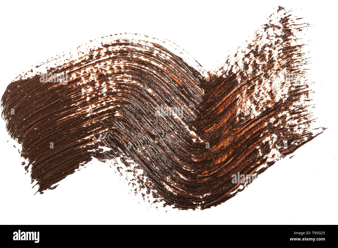 smudge brown oil paint on white Stock Photo Alamy