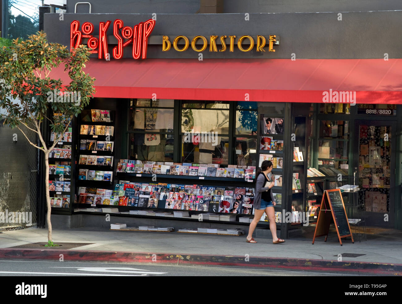 Book Soup bookstore on Sunset Strip in West Hollywood Stock Photo