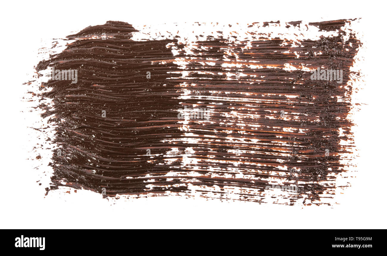 smudge brown oil paint on white Stock Photo Alamy