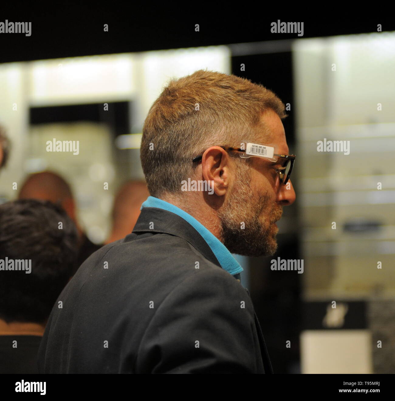 Milan, Lapo Elkann in the center Lapo Elkann arrives in the center, and  after parking his Fiat 500 he enters his \