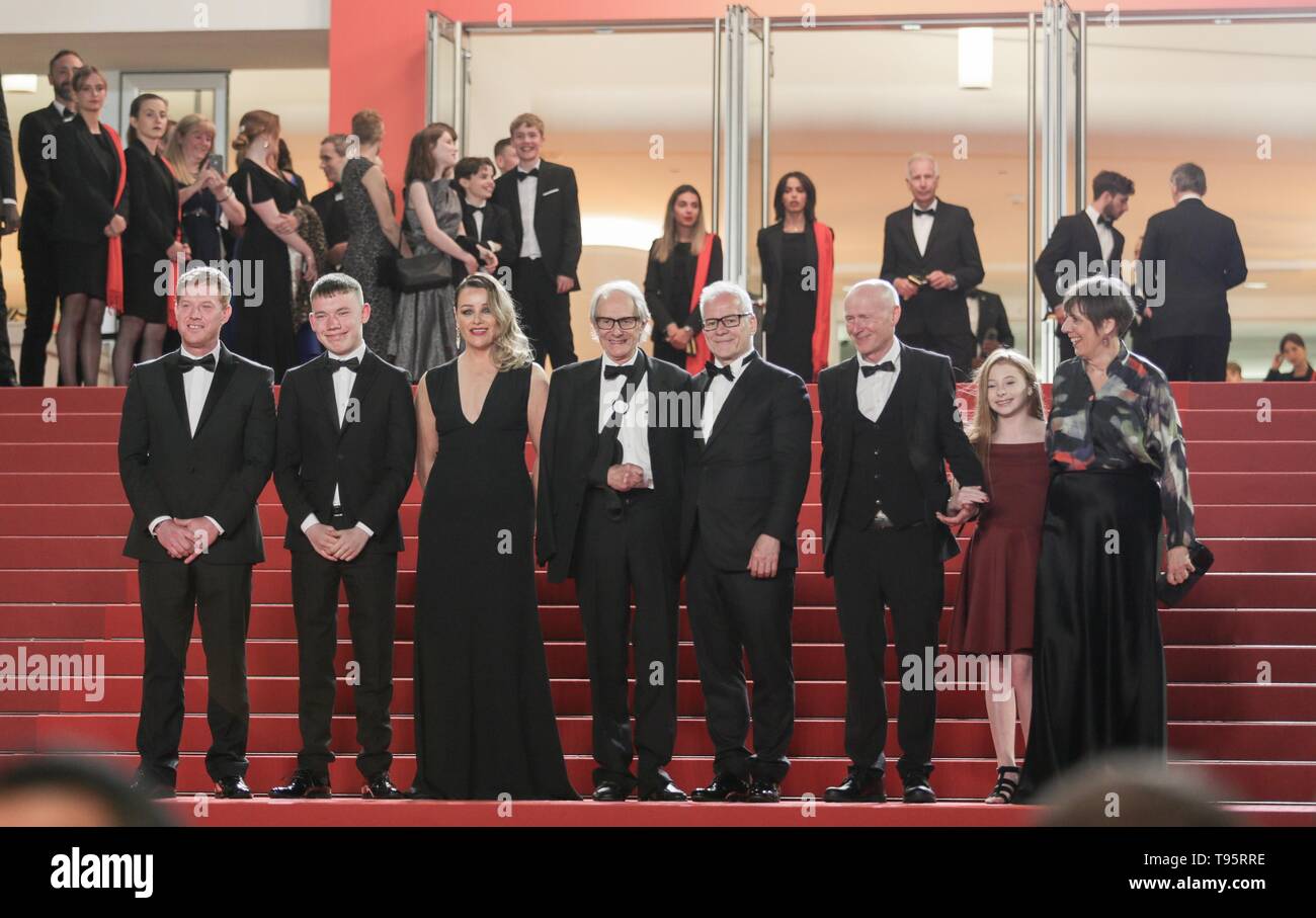Kris Hitchen, Rhys Stone, Debbie Honeywood, Ken Loach, Katie Proctor, Paul Laverty,2019 Cannes Stock Photo