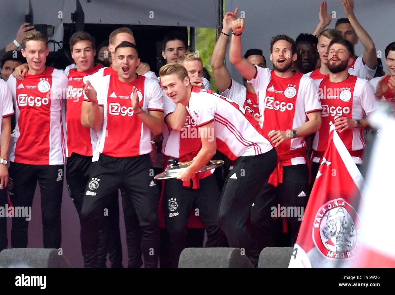 Matthijs de Ligt (Ajax) Football Dutch Premier Division 2018/2019 Victory Ceremony Champion May 16, 2019 in Museum Square of Amsterdam, The Netherlands Credit: Sander Chamid/SCS/AFLO/Alamy Live News Stock Photo