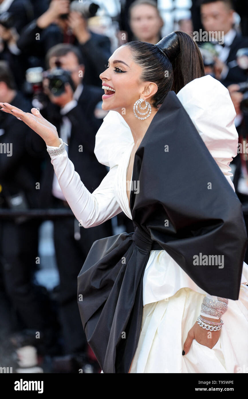 Cannes. 16th May, 2019. Deepika Padukone arrives to the premiere of ' ROCKETMAN ' during the 2019 Cannes Film Festival on May 16, 2019 at Palais des Festivals in Cannes, France. ( Credit: Lyvans Boolaky/Image Space/Media Punch)/Alamy Live News Stock Photo