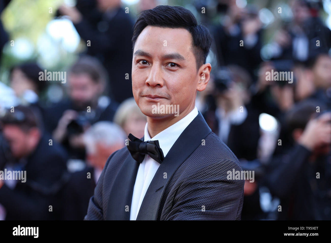 Cannes, France. 16th May, 2019. Actor Daniel Wu poses on the red carpet for the premiere of the film 'Rocketman' at the 72nd Cannes Film Festival in Cannes, France, on May 16, 2019. The 72nd Cannes Film Festival is held here from May 14 to 25. Credit: Zhang Cheng/Xinhua/Alamy Live News Stock Photo