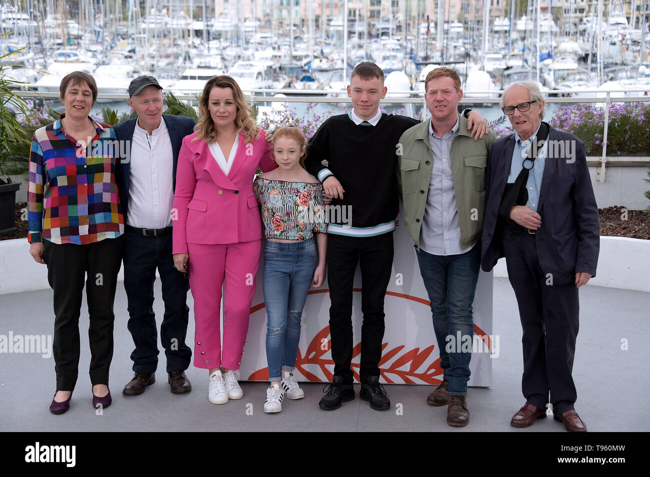 Cannes, France. 17th May, 2019. 72nd Cannes Film Festival 2019, Photocall film : Sorry, we missed you Pictured: Ken Loach, Kris Hitchen, Debbie Honeywood, Rhys Stone, Katie Proctor, Paul Laverty, Rebecca O'Brien Credit: Independent Photo Agency/Alamy Live News Stock Photo
