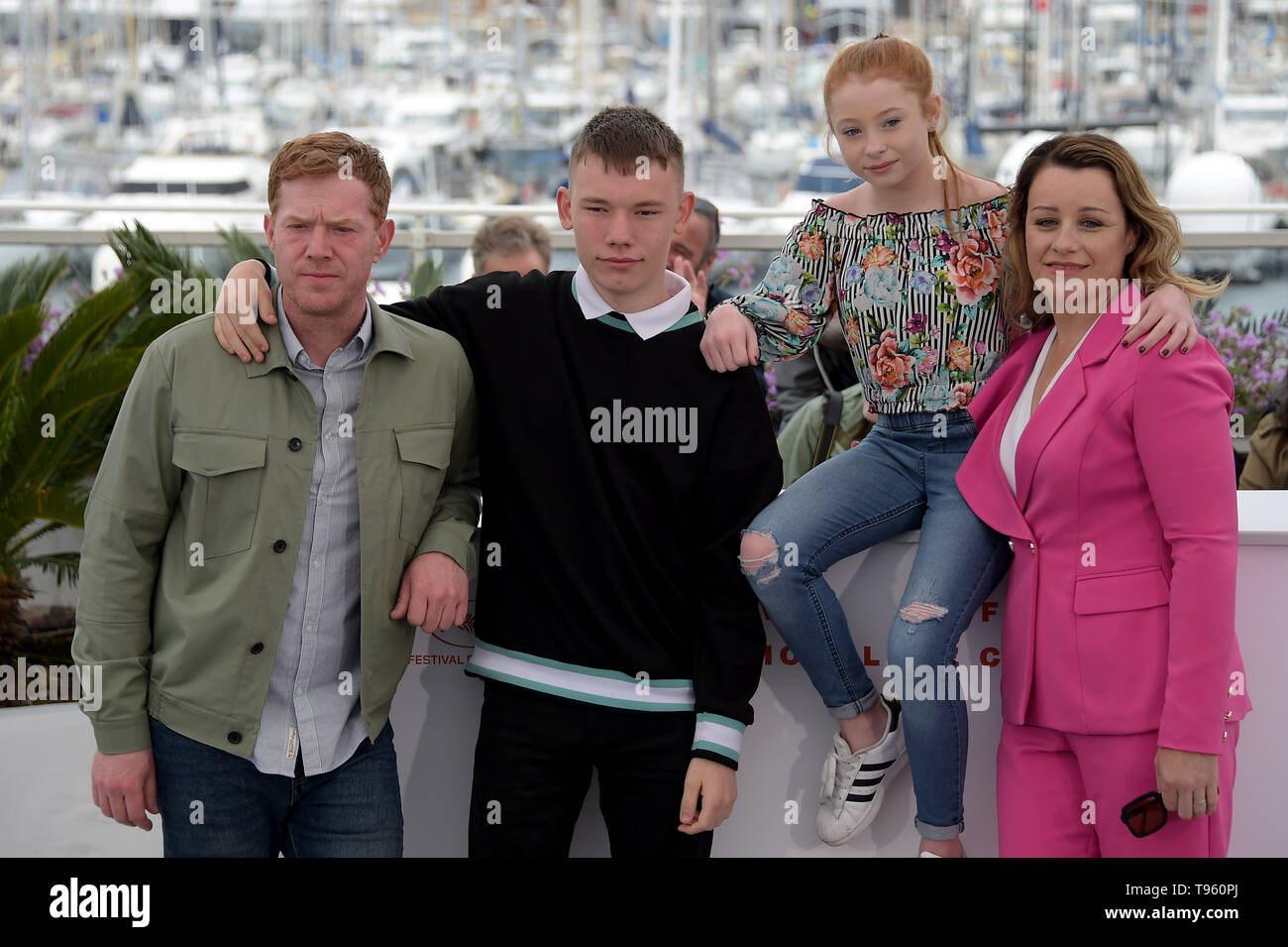 Cannes, France. 17th May, 2019. 72nd Cannes Film Festival 2019, Photocall film : Sorry, we missed you Pictured: Kris Hitchen, Debbie Honeywood, Rhys Stone, Katie Proctor Credit: Independent Photo Agency/Alamy Live News Stock Photo