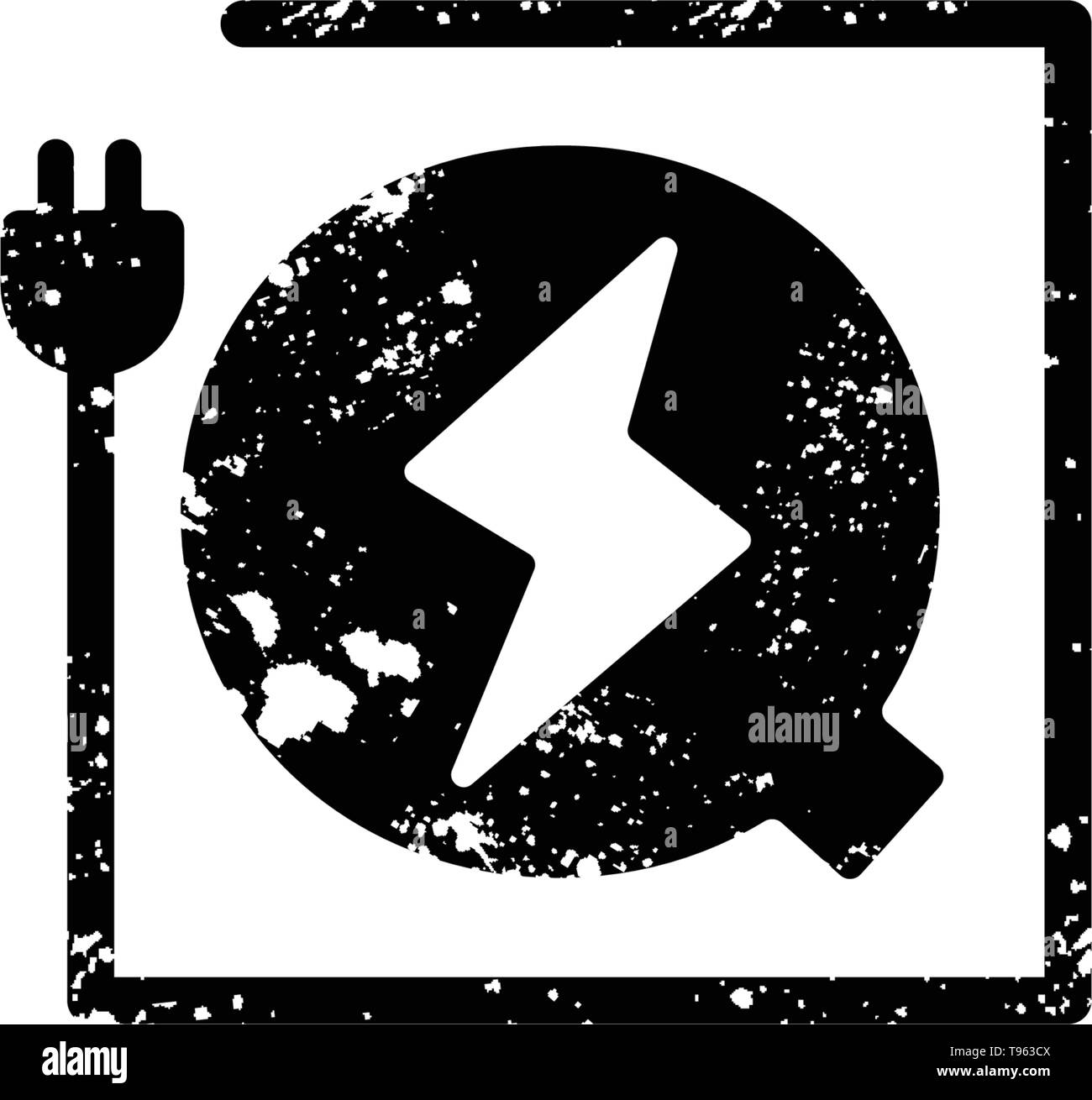 flash logo initial q symbol electrical vector icon element isolated