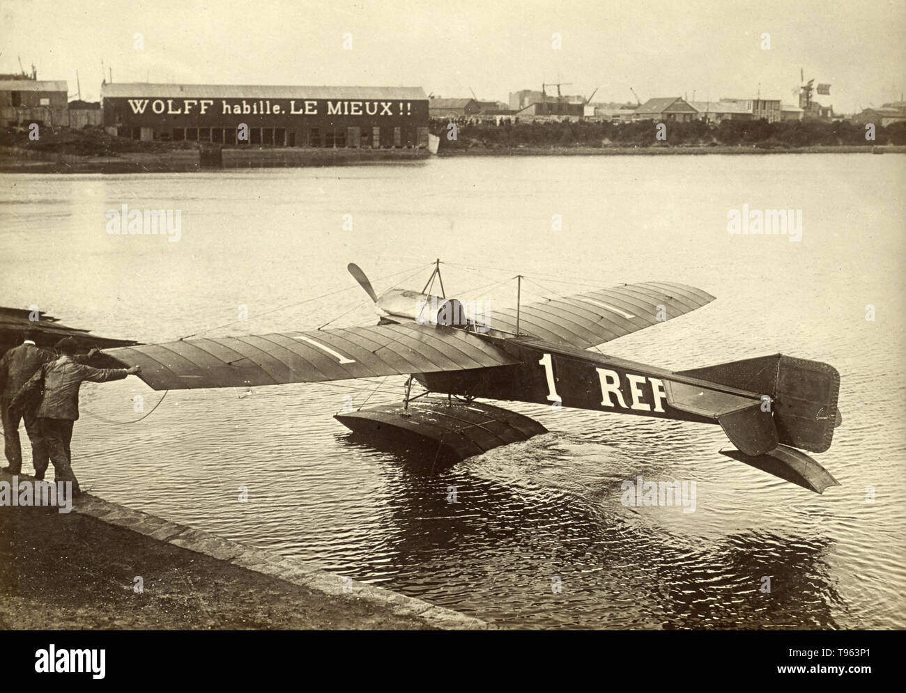 Seaplane. Fedele Azari (Italian, 1895 - 1930); Italy; 1914 - 1929; Gelatin silver print. Stock Photo