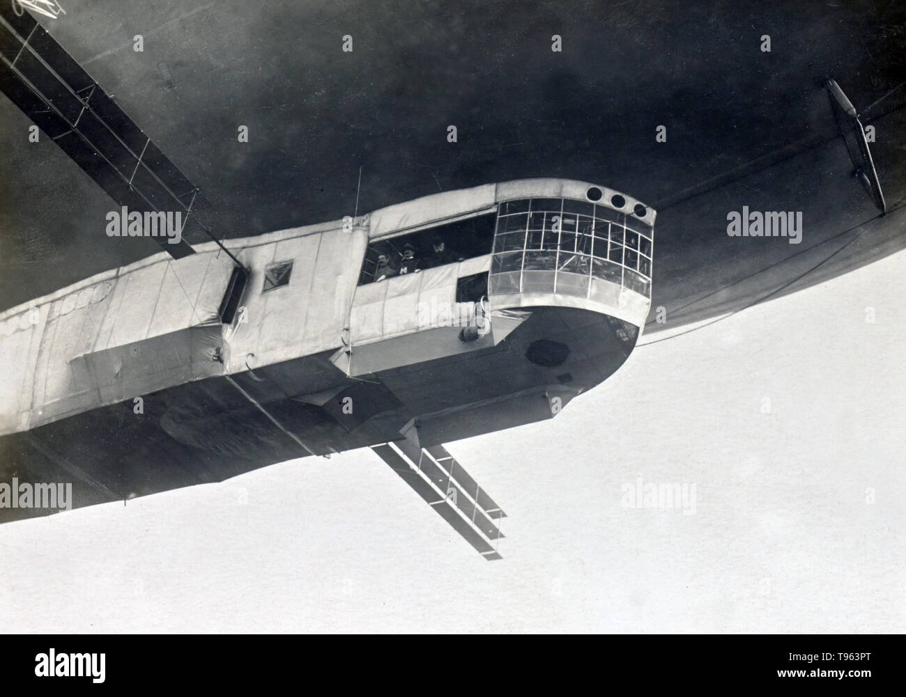 View of Blimp's Gondola. Fedele Azari (Italian, 1895 - 1930); Italy; 1914 - 1929; Gelatin silver print. Stock Photo