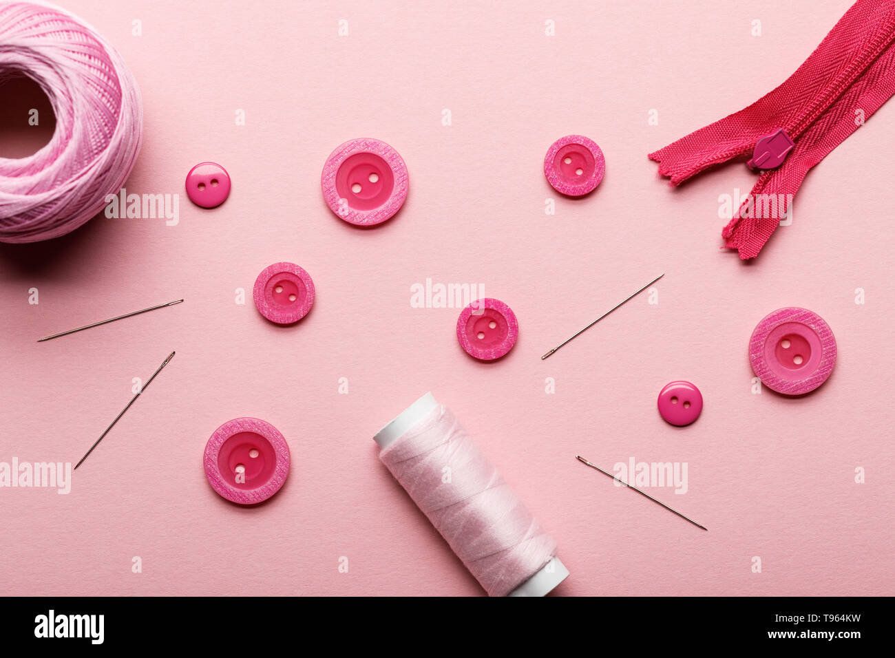 buttons and sewing supplies
