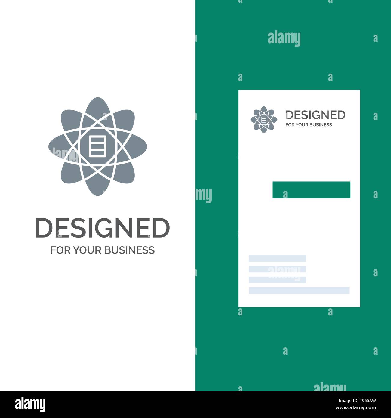 Data, Science, Data Science, Dollar Grey Logo Design and Business Card Template Stock Vector