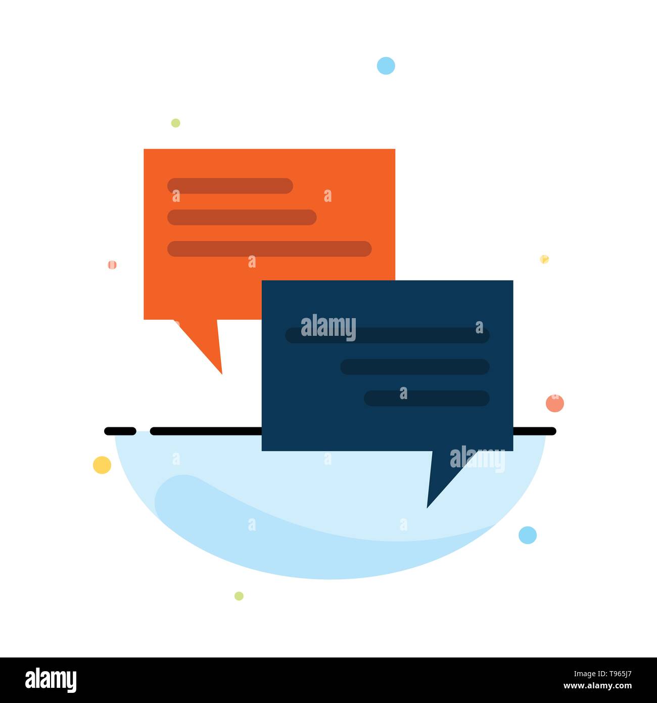 sms message popup bubble chat abstract flat color icon message pop up
