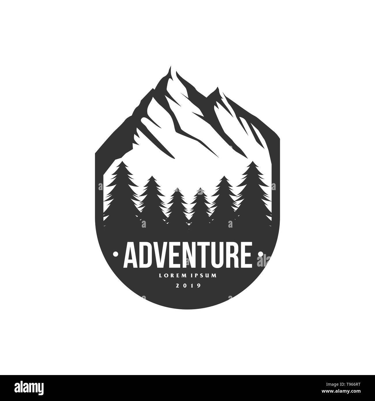 adventure mountain logo Stock Photo