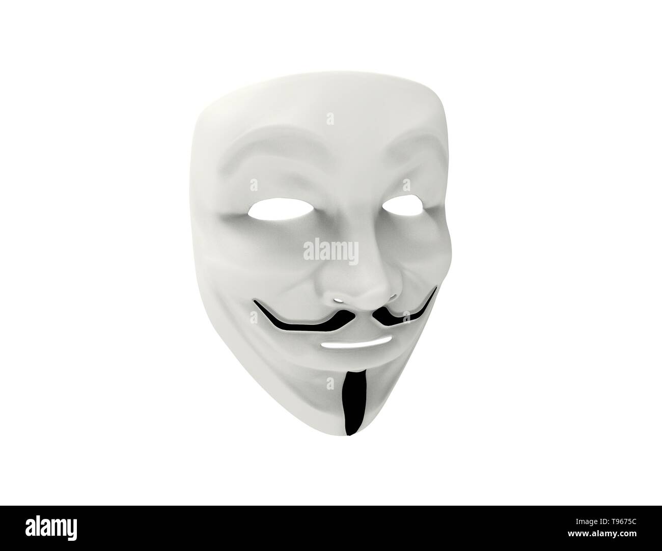 3D rendering illustration of Guy Fawkes Anonymous mask Stock Photo - Alamy