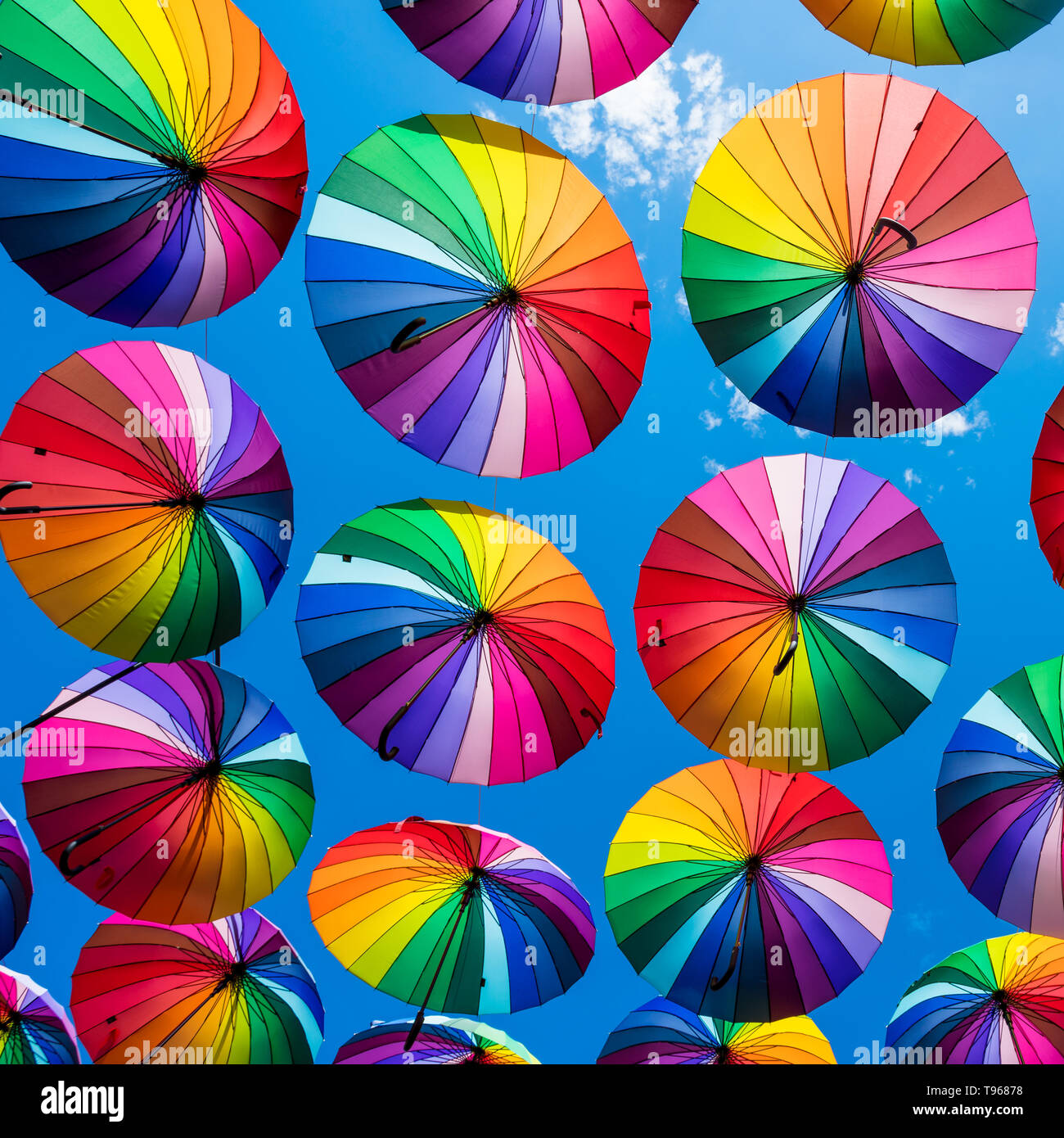 Rainbow umbrella colorful rainbow Stock Photo Alamy