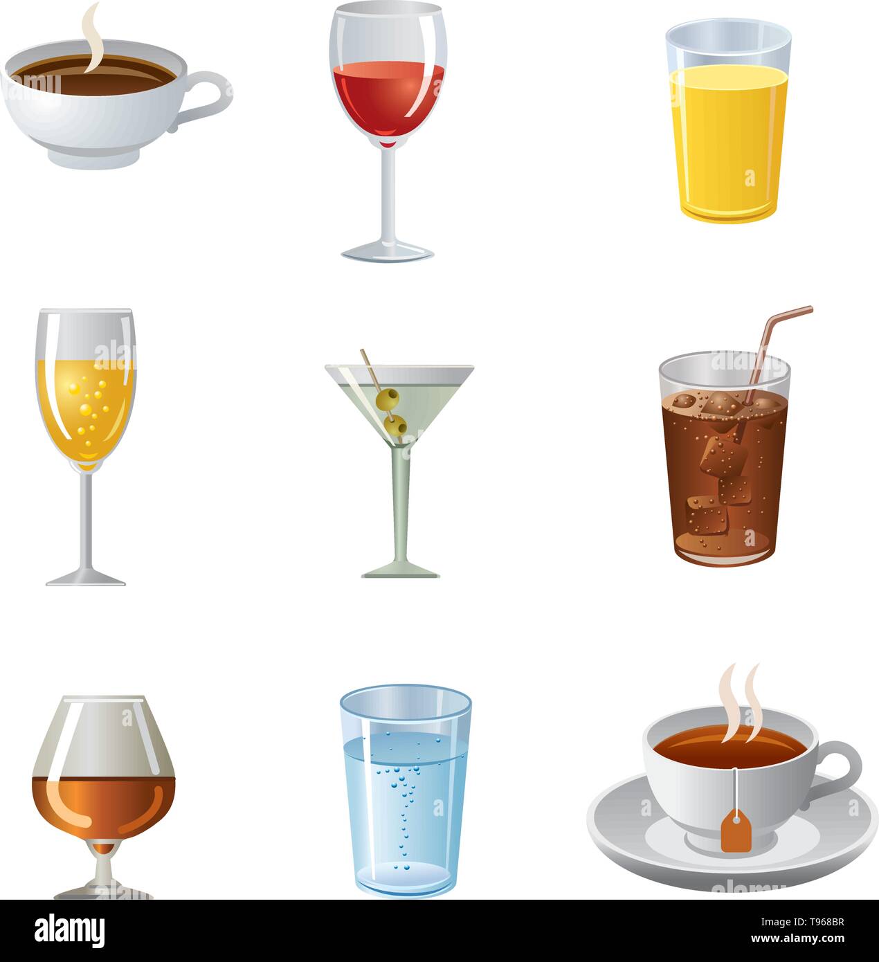 drinks icon set Stock Vector Image & Art Alamy