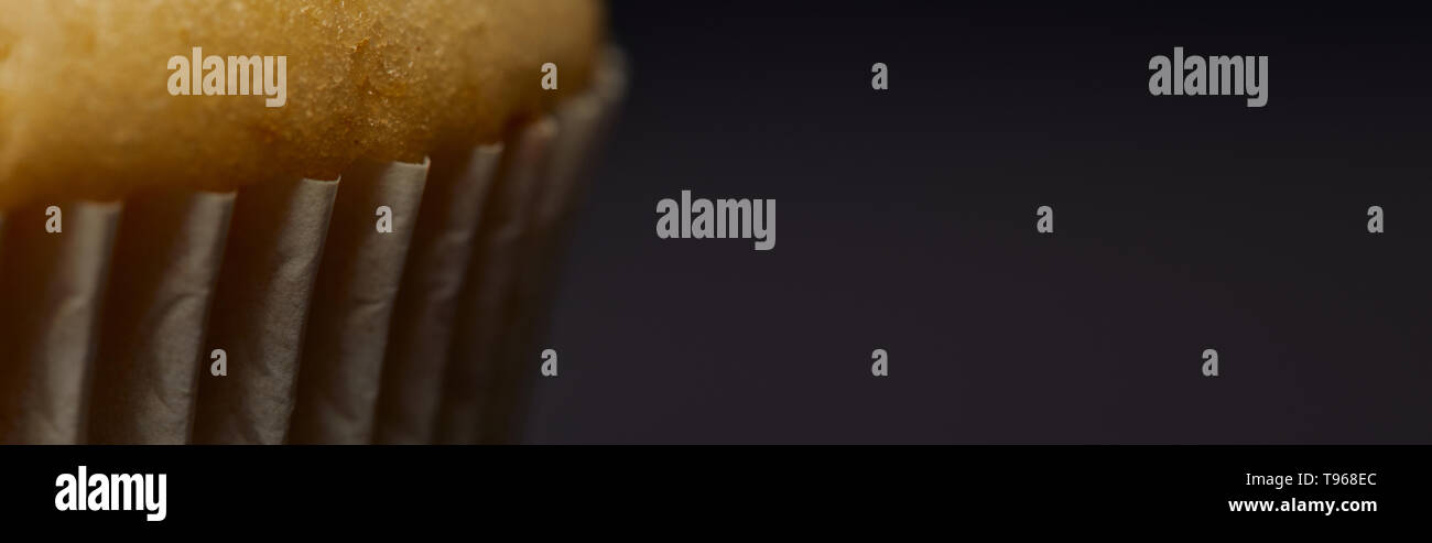 panoramic shot of sweet tasty cake on black Stock Photo - Alamy