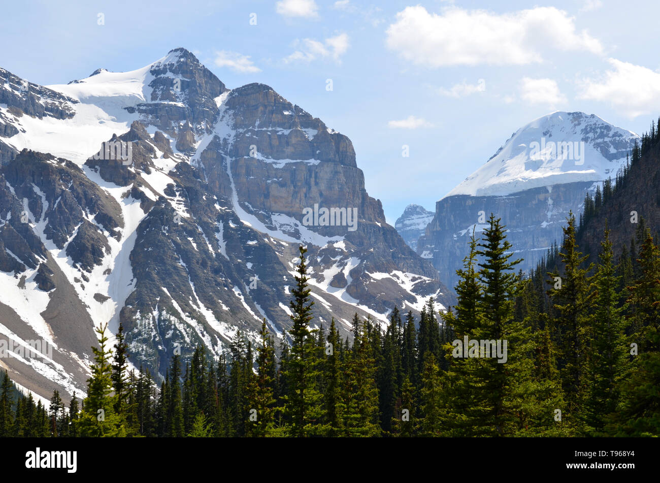 Peaks in the Canadian Rockies Stock Photo