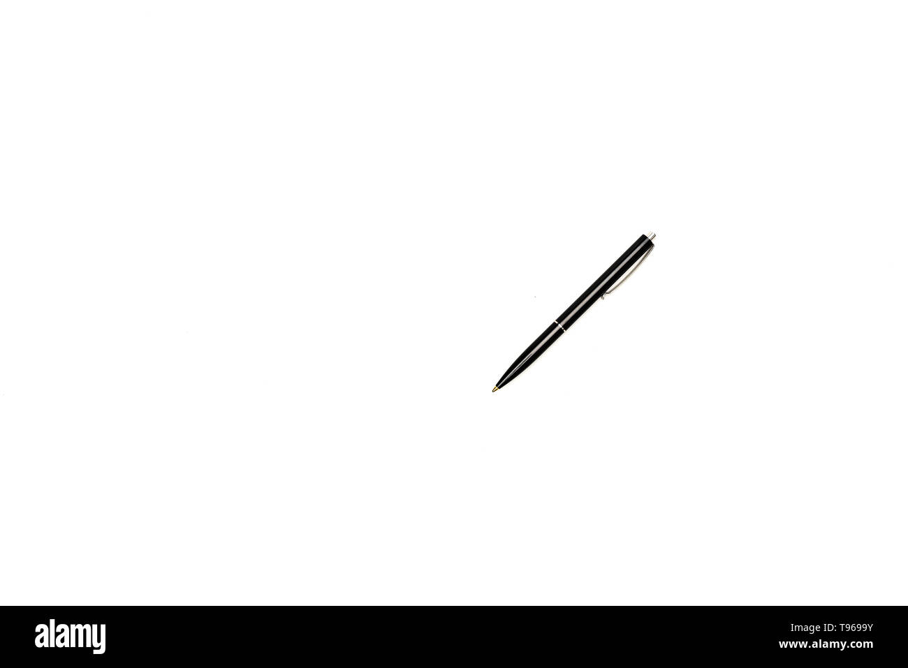 Top view of blue pen isolated on white Stock Photo Alamy