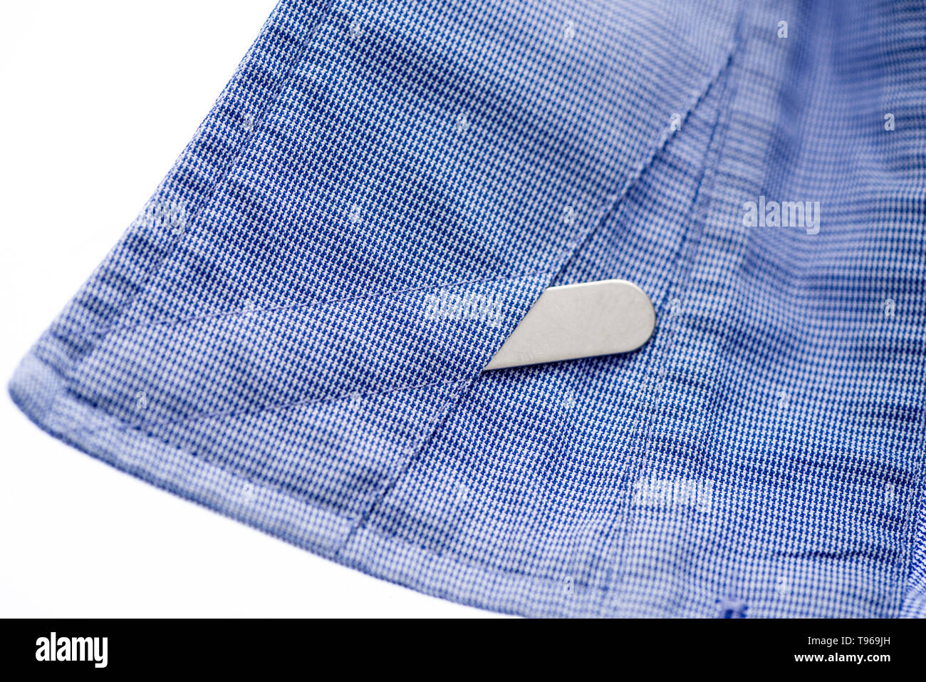 A shirt collar insterted into a dress shirt for a straight and stiff collar Stock Photo Alamy