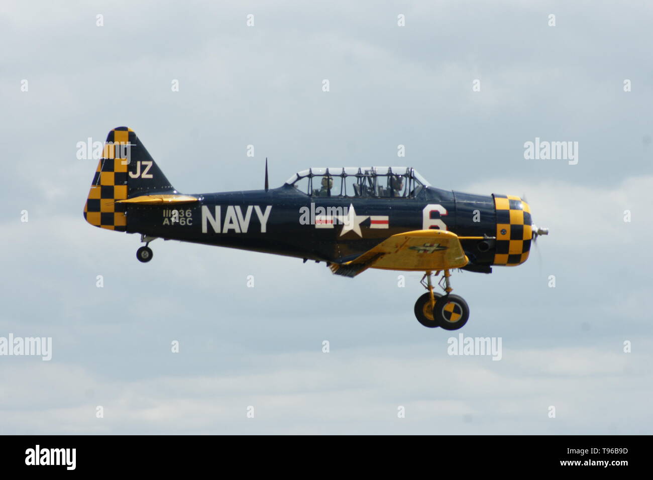 North American Aviation T-6 Harvard single-engined WW2 advanced trainer aircraft Stock Photo