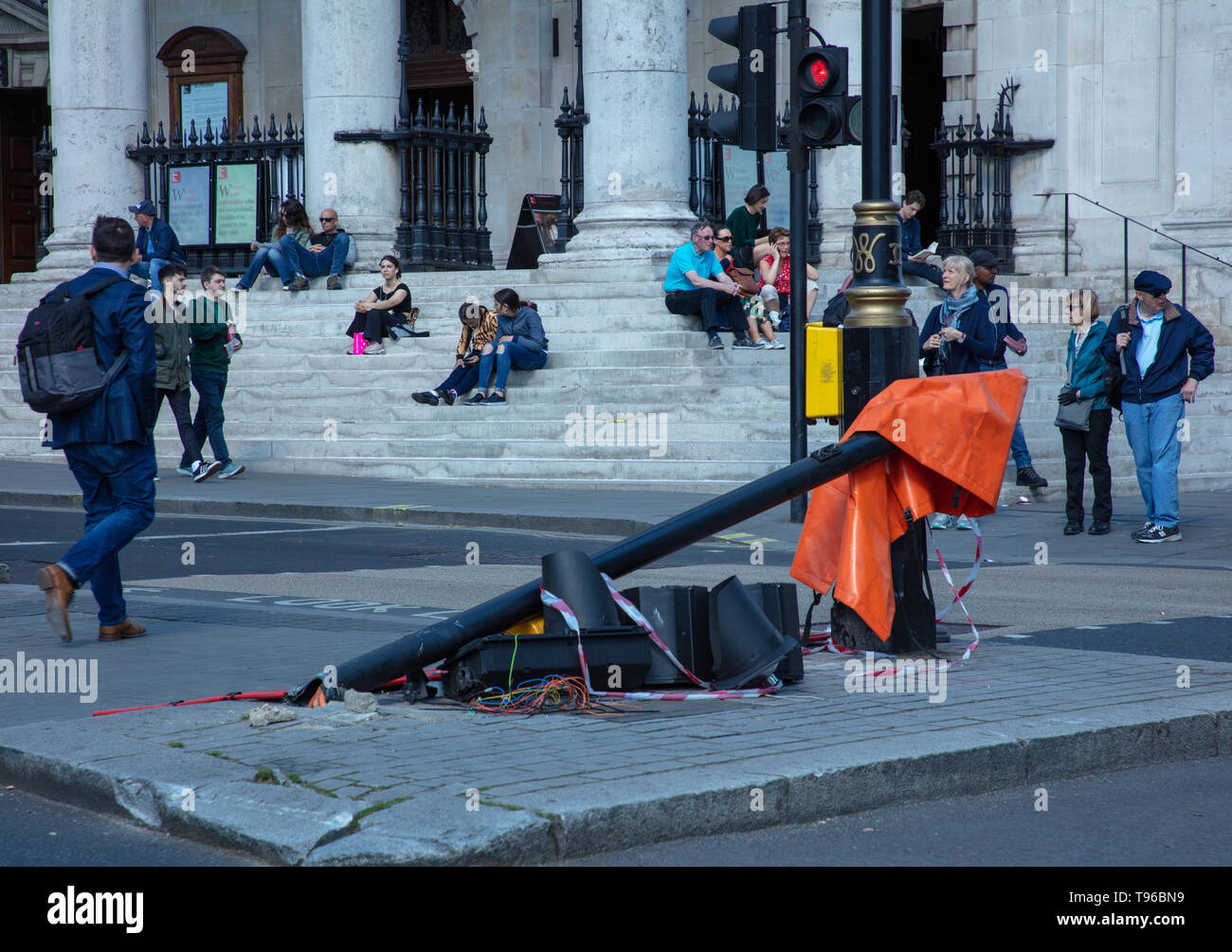 Road signs knocked over hires stock photography and images Alamy