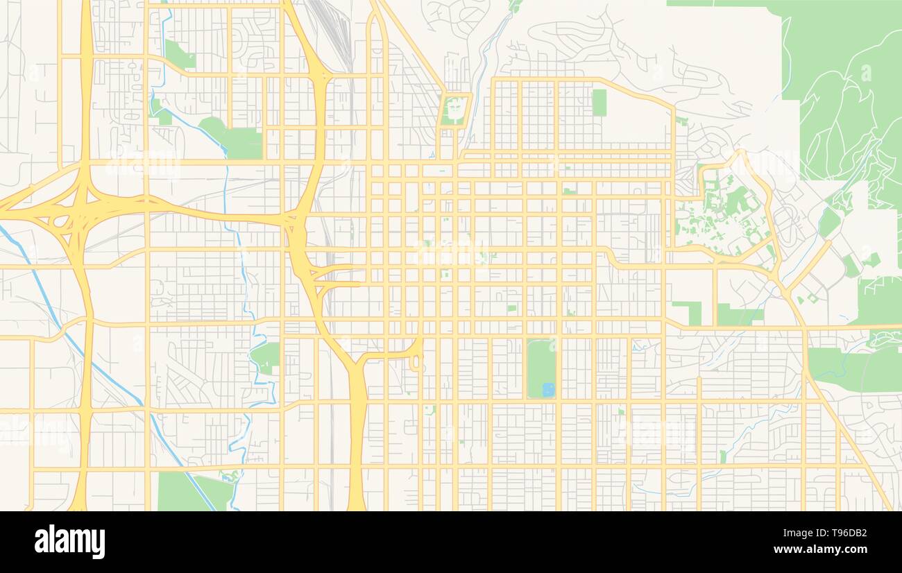 Empty Vector Map Of Salt Lake City Utah Usa Printable Road Map